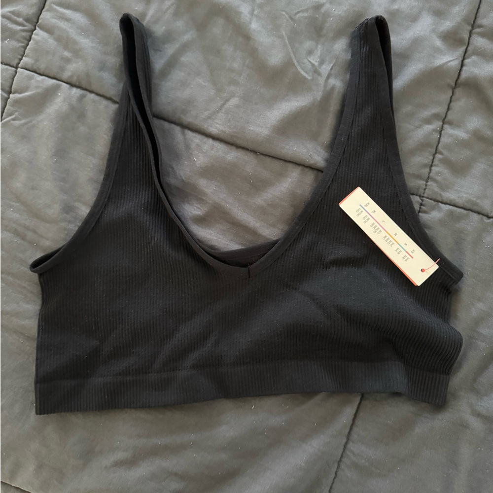 Colsie Black Ribbed Bra